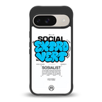social extrovert back phone cover | glass case for google pixel 9
