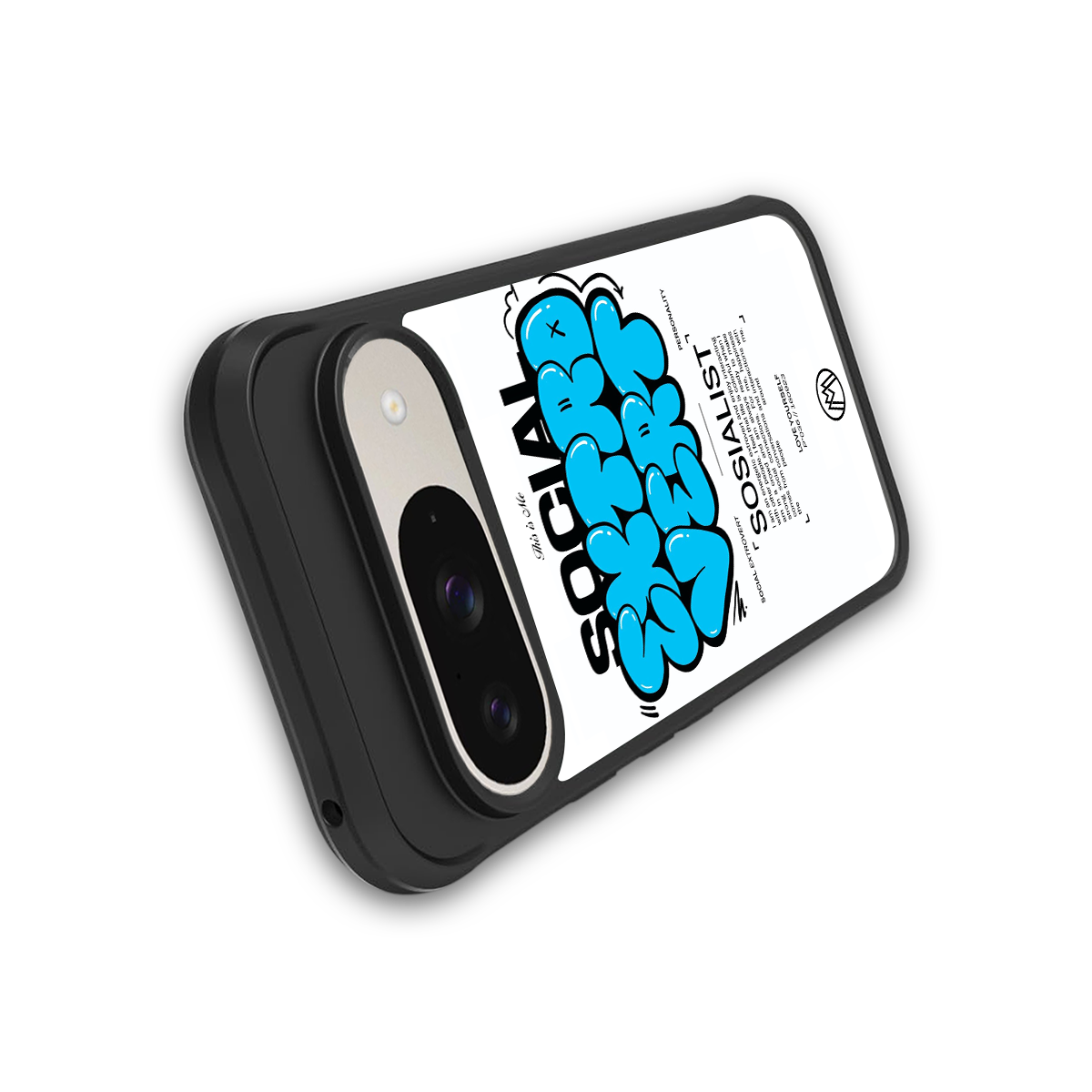 social extrovert back phone cover | glass case for google pixel 9