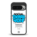 social extrovert back phone cover | glass case for google pixel 9 pro xl
