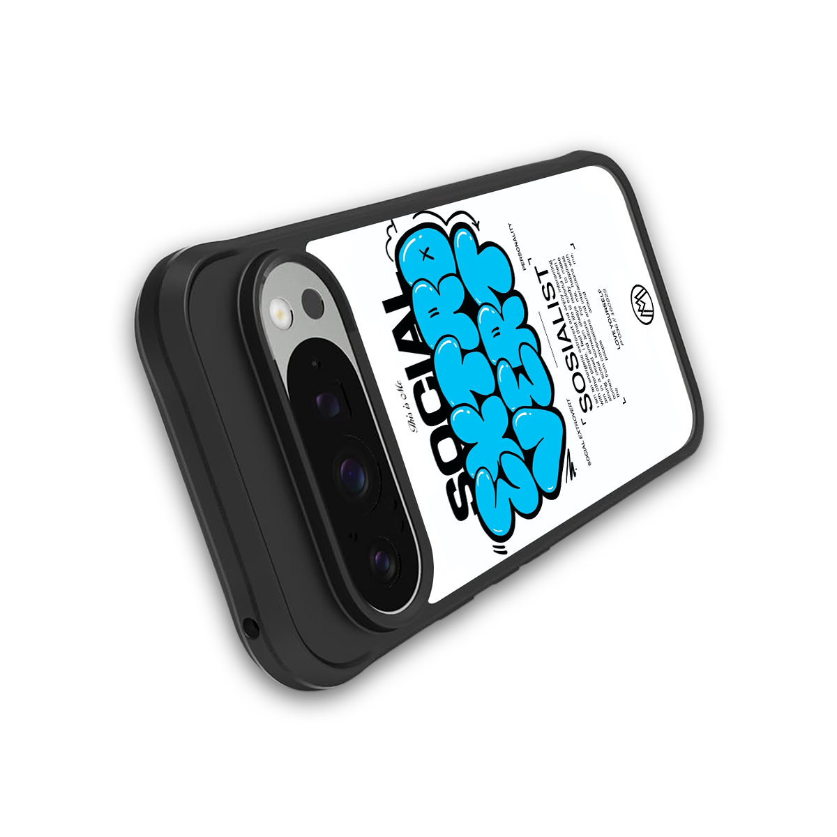 social extrovert back phone cover | glass case for google pixel 9 pro xl