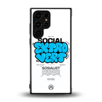social extrovert back phone cover | glass case for samsung galaxy s23 ultra