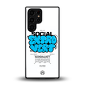 social extrovert back phone cover | glass case for samsung galaxy s25 ultra