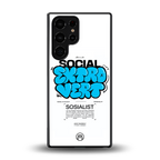 social extrovert back phone cover | glass case for samsung galaxy s25 ultra