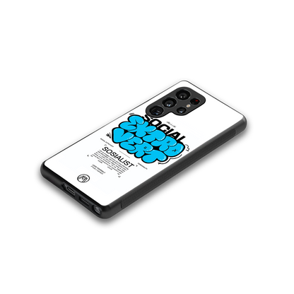 social extrovert back phone cover | glass case for samsung galaxy s25 ultra