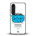 social extrovert back phone cover | glass case for samsung galaxy s24 plus