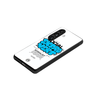 social extrovert back phone cover | glass case for samsung galaxy s23