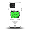social introvert back phone cover | glass case for iphone 13 mini