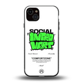 social introvert back phone cover | glass case for iphone 15 plus