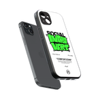 social introvert back phone cover | glass case for iphone 14 plus