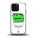 social introvert back phone cover | glass case for iphone 15 pro max