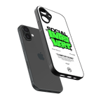 social introvert back phone cover | glass case for iphone 16 plus