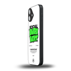 social introvert back phone cover | glass case for iphone 16 plus