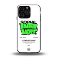 social introvert back phone cover | glass case for iphone 16 pro
