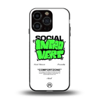 social introvert back phone cover | glass case for iphone 16 pro