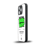 social introvert back phone cover | glass case for iphone 16 pro