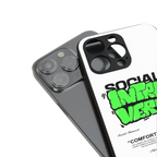 social introvert back phone cover | glass case for iphone 16 pro