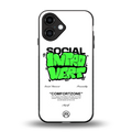social introvert back phone cover | glass case for iphone 16