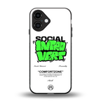 social introvert back phone cover | glass case for iphone 16
