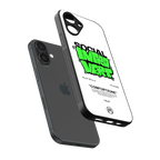 social introvert back phone cover | glass case for iphone 16