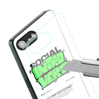 social introvert back phone cover | glass case for iphone 16e