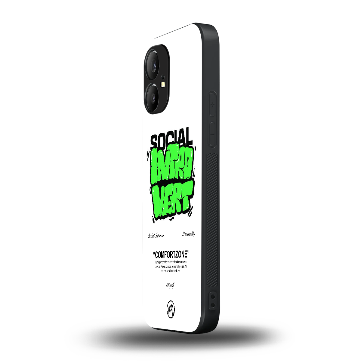 social introvert back phone cover | glass case for nothing phone 1