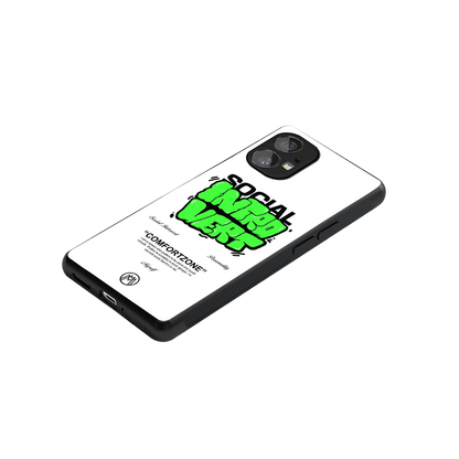 social introvert back phone cover | glass case for nothing phone 1