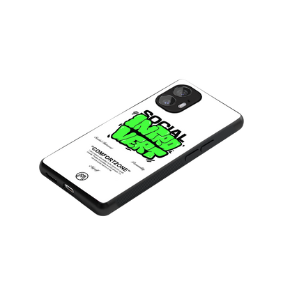 social introvert back phone cover | glass case for nothing phone 2