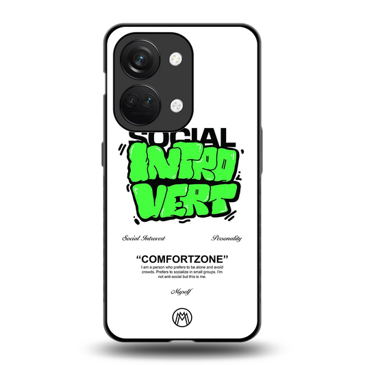 social introvert back phone cover | glass case for oneplus nord 3