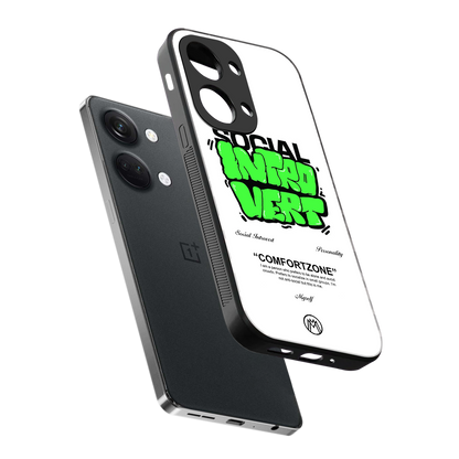 social introvert back phone cover | glass case for oneplus nord 3