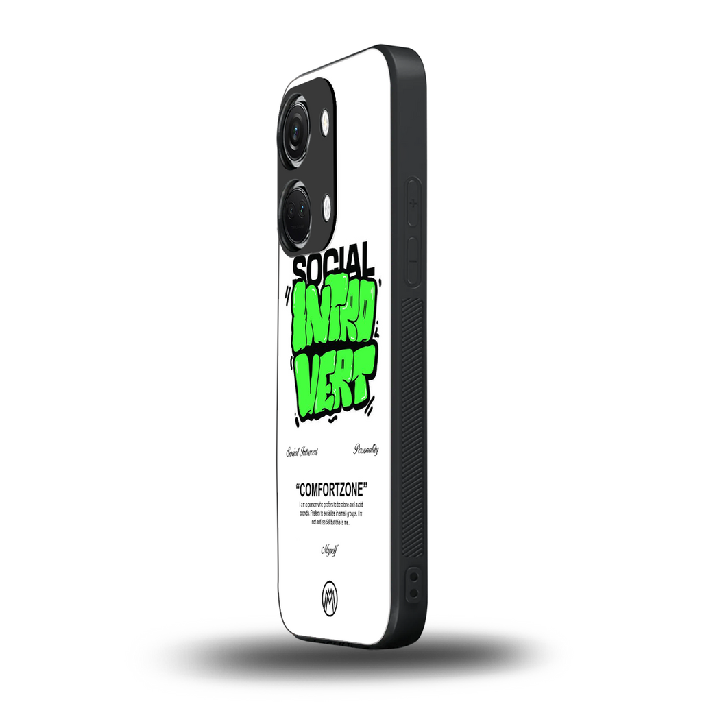 social introvert back phone cover | glass case for oneplus nord 3