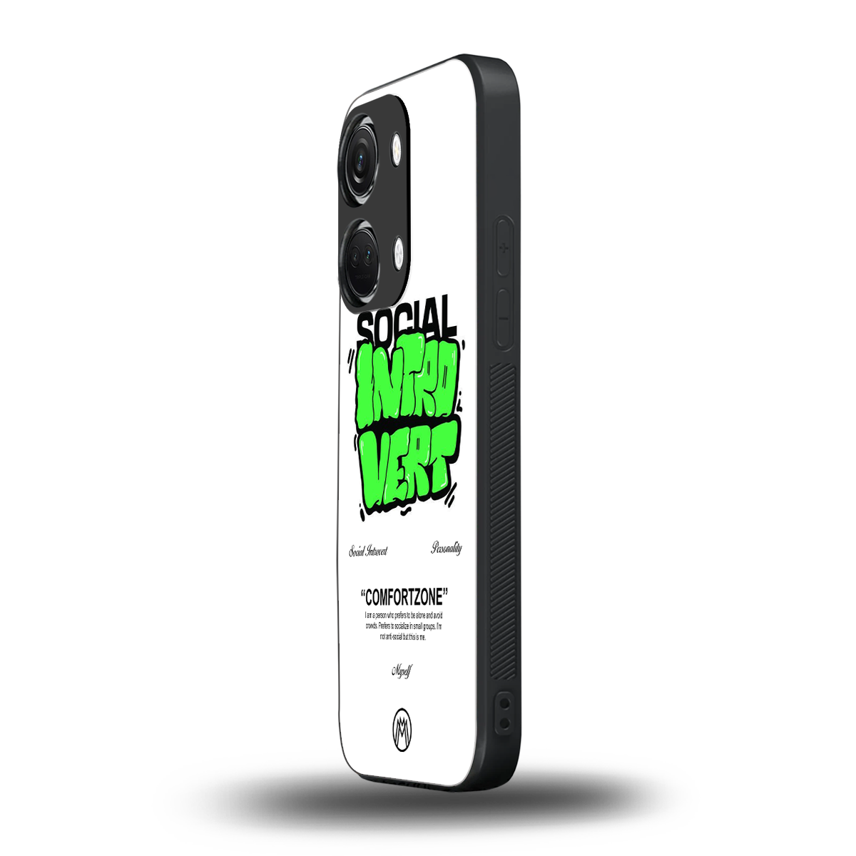 social introvert back phone cover | glass case for oneplus nord 3