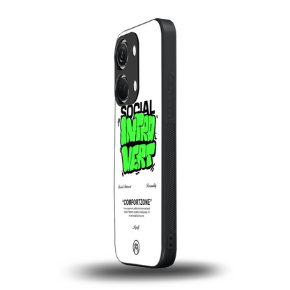 social introvert back phone cover | glass case for oneplus nord 3