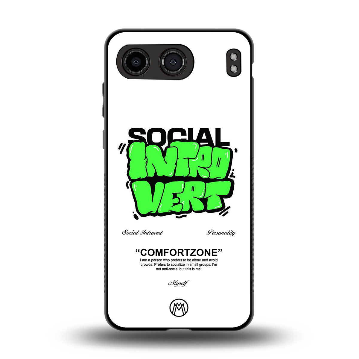 social introvert back phone cover | glass case for oneplus nord 4