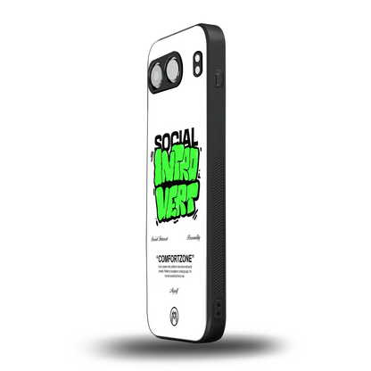 social introvert back phone cover | glass case for oneplus nord 4