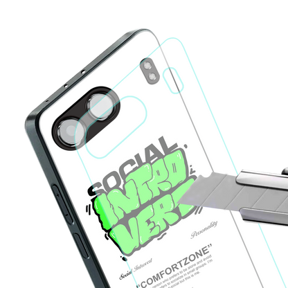 social introvert back phone cover | glass case for oneplus nord 4