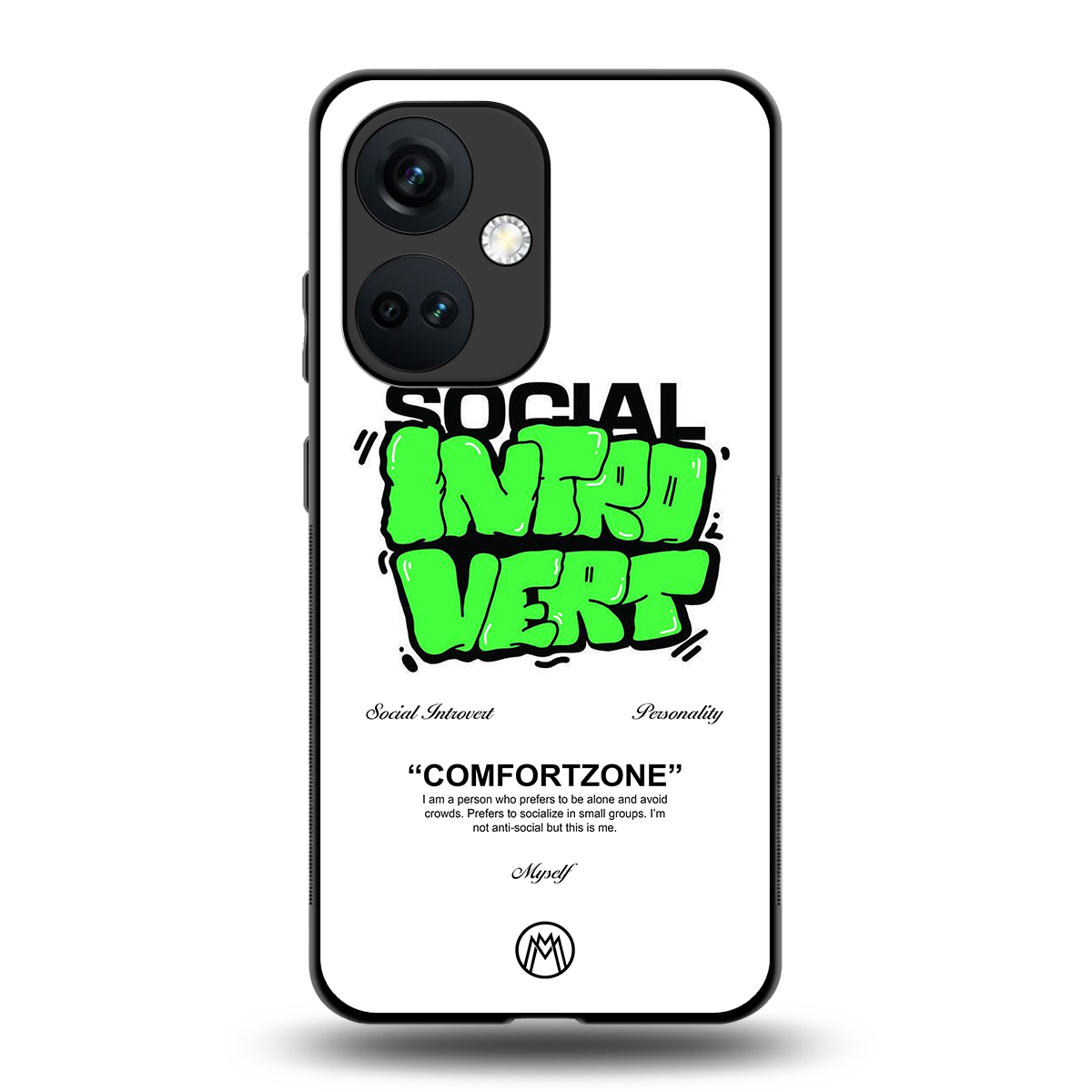 social introvert back phone cover | glass case for oneplus nord ce 3