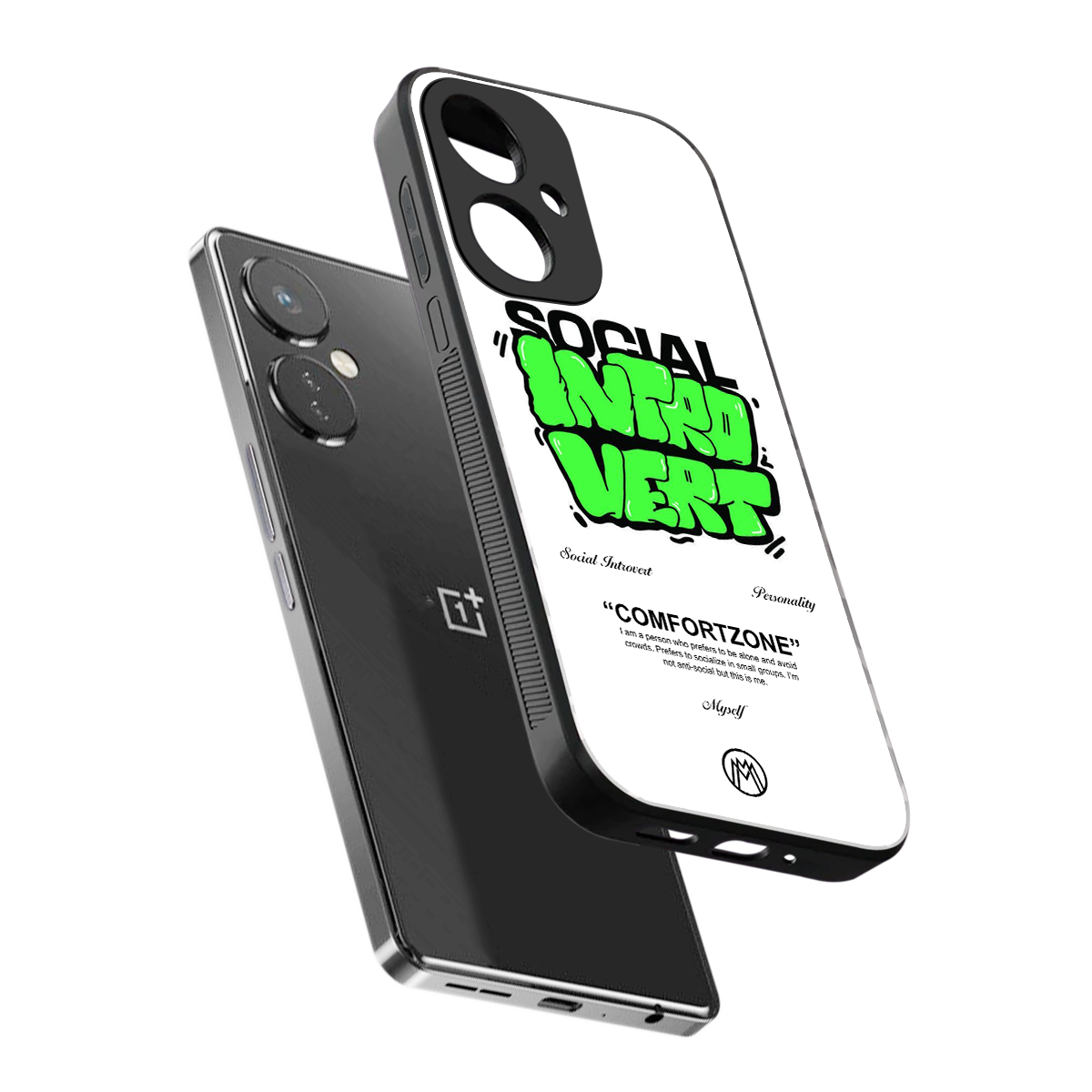 social introvert back phone cover | glass case for oneplus nord ce 3