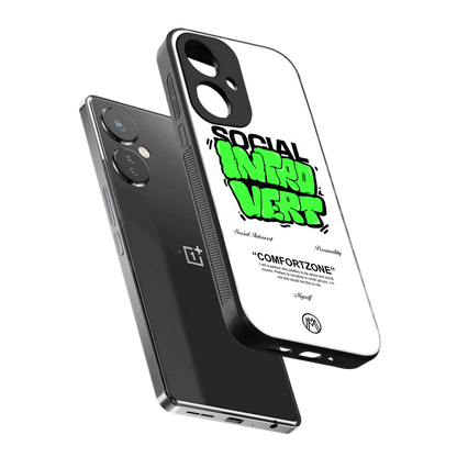 social introvert back phone cover | glass case for oneplus nord ce 3