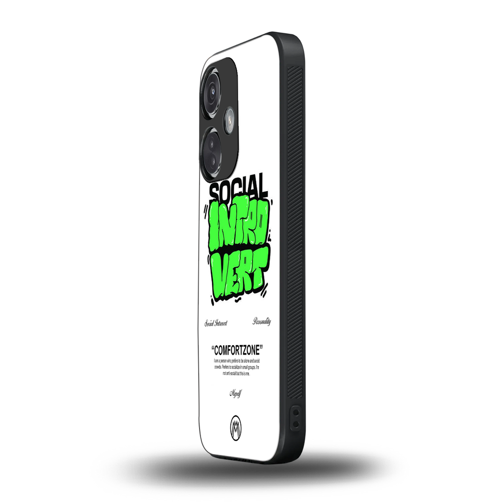 social introvert back phone cover | glass case for oneplus nord ce 3