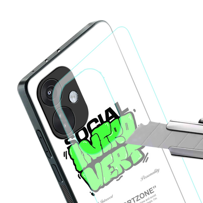 social introvert back phone cover | glass case for oneplus nord ce 3