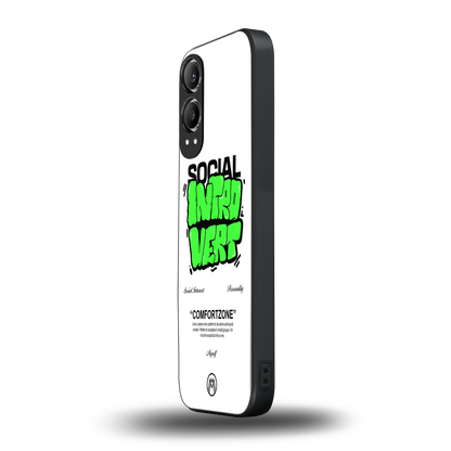 social introvert back phone cover | glass case for oneplus nord ce 4 lite
