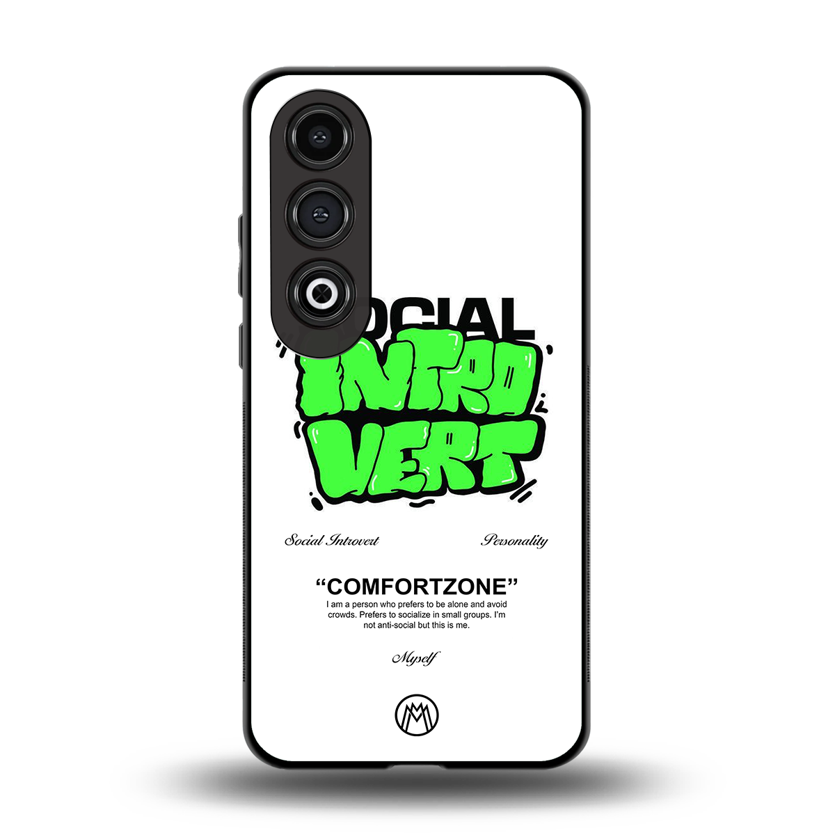 social introvert back phone cover | glass case for oneplus nord ce 4