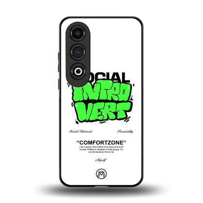 social introvert back phone cover | glass case for oneplus nord ce 4