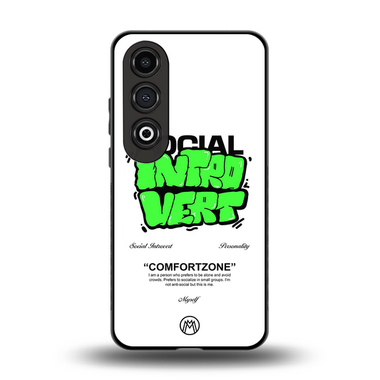 social introvert back phone cover | glass case for oneplus nord ce 4