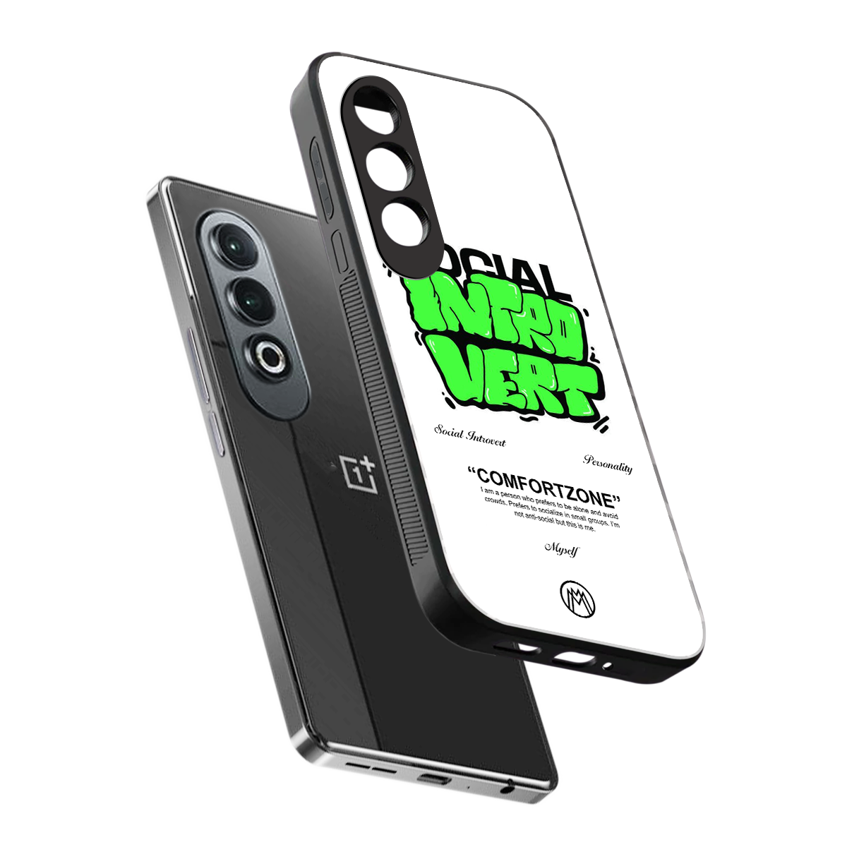 social introvert back phone cover | glass case for oneplus nord ce 4