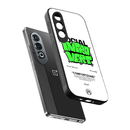 social introvert back phone cover | glass case for oneplus nord ce 4