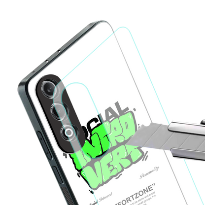 social introvert back phone cover | glass case for oneplus nord ce 4