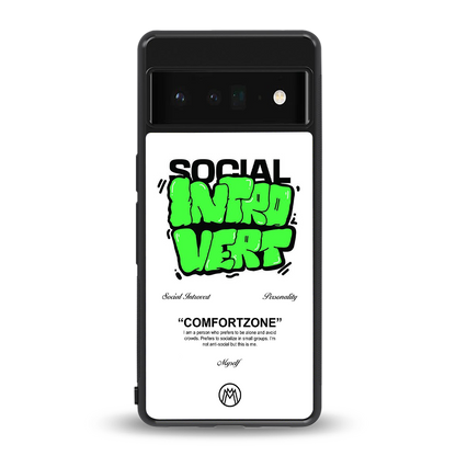 social introvert back phone cover | glass case for google pixel 6 pro