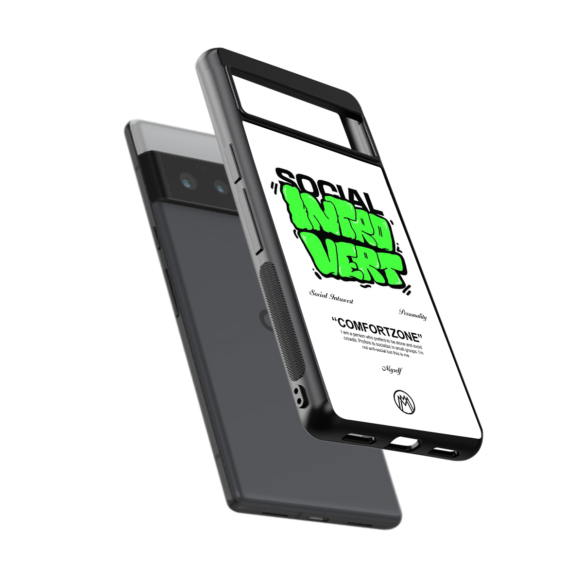 social introvert back phone cover | glass case for google pixel 6 pro