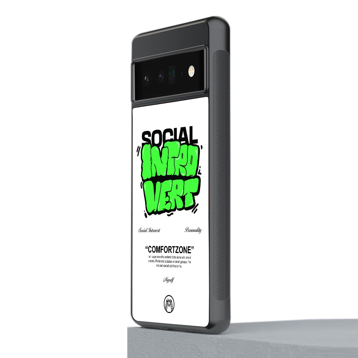 social introvert back phone cover | glass case for google pixel 6 pro